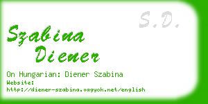 szabina diener business card